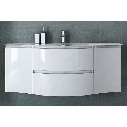 Cezares Тумба с раковиной Vague 140 bianco lucido