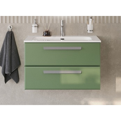 Cezares Тумба с раковиной Eco Cer-N 80 фисташковый софт CZR-8073-80 ручки серые