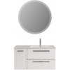 Cezares Тумба с раковиной Eco Cer-N 100-1 R bianco lucido CZR-8095-100-R ручки серые