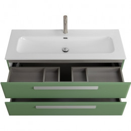 Cezares Тумба с раковиной Eco Cer-N 120 фисташковый софт CZR-8073-120 ручки серые