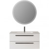 Cezares Тумба с раковиной Eco Cer-N 100 bianco opaco CZR-8095-100 ручки чёрные