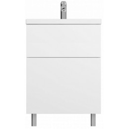 Am.Pm Тумба с раковиной Gem 60 белый глянец,напольная, с 2 ящиками