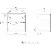 Volna Тумба с раковиной Volna 60.2Y подвесная белая