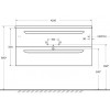 Cezares Тумба с раковиной Eco Cer-N 100 sapfiro CZR-8073-100 ручки чёрные