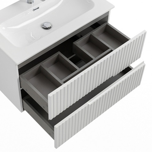 Cezares Тумба с раковиной Duet-N 80 подвесная bianco opaco CZR-8073-80