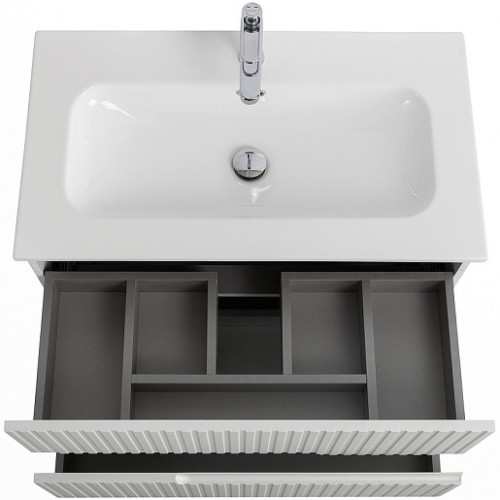 Cezares Тумба с раковиной Duet-N 80 подвесная bianco opaco CZR-8073-80
