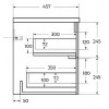 Cezares Тумба с раковиной Duet-N 120 подвесная CZR-8073-120 Bianco Opaco