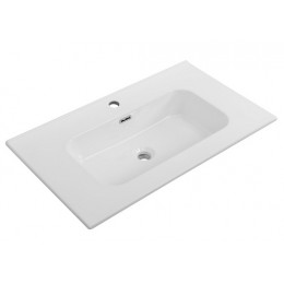 Cezares Тумба с раковиной Eco Cer-N 80 bianco opaco CZR-8095-80 ручки серые