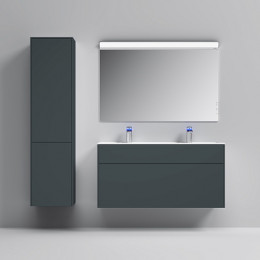 Am.Pm Тумба с раковиной Inspire 2.0 120 графит матовый