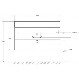 BelBagno Тумба с раковиной Molveno-46 100 подвесная ossido столешница KEP-100-MCO