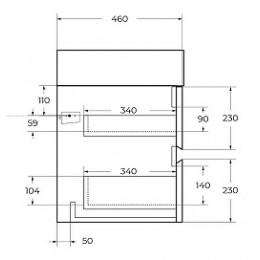 BelBagno Тумба с раковиной Molveno-46 100 подвесная ossido столешница KEP-100-MCO