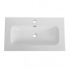 Cezares Тумба с раковиной Eco Cer-N 80 bianco opaco CZR-8073-80 ручки сатиновое золото