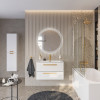 Cezares Тумба с раковиной Eco Cer-N 80 bianco opaco CZR-8073-80 ручки сатиновое золото