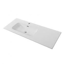 Cezares Тумба с раковиной Eco Cer-N 120-1 L bianco lucido CZR-8095-120-L ручки серые