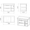 Grossman Тумба с раковиной Форта 80 подвесная дуб галифакс темный