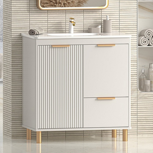 Brevita Тумба с раковиной Risacca Crema 80 серая