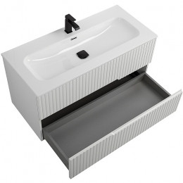 Cezares Тумба с раковиной Duet-N 100 подвесная Bianco Opaco с раковиной CZR-8073-100