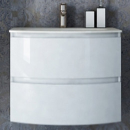 Cezares Тумба с раковиной Vague 104 L bianco lucido
