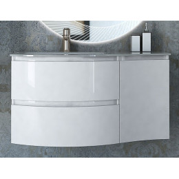 Cezares Тумба с раковиной Vague 104 L bianco lucido