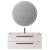 Cezares Тумба с раковиной Eco Cer-N 120 bianco opaco CZR-8073-120 ручки чёрные