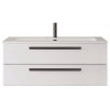 Cezares Тумба с раковиной Eco Cer-N 120 bianco opaco CZR-8073-120 ручки чёрные