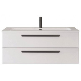 Cezares Тумба с раковиной Eco Cer-N 120 bianco opaco CZR-8073-120 ручки чёрные