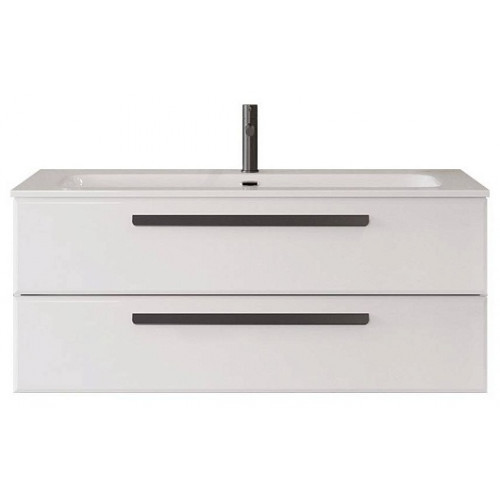 Cezares Тумба с раковиной Eco Cer-N 120 bianco opaco CZR-8073-120 ручки чёрные