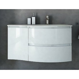 Cezares Тумба с раковиной Vague 104 R bianco lucido