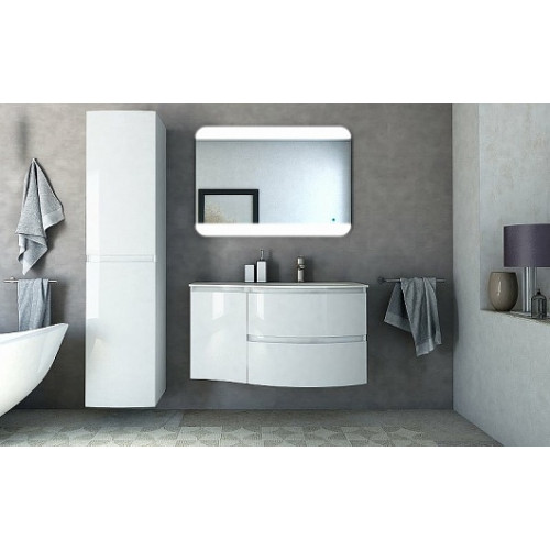 Cezares Тумба с раковиной Vague 104 R bianco lucido