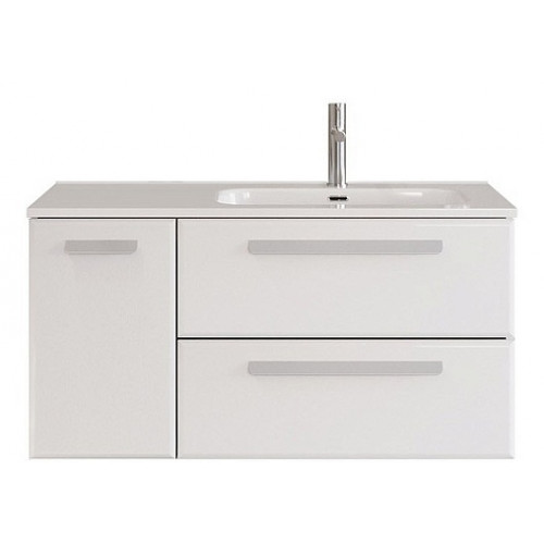 Cezares Тумба с раковиной Eco Cer-N 100-1 R bianco lucido CZR-8095-100-R ручки сатин
