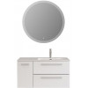 Cezares Тумба с раковиной Eco Cer-N 100-1 R bianco lucido CZR-8095-100-R ручки сатин