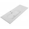 Cezares Тумба с раковиной Eco Cer-N 120 L bianco lucido CZR-8095-120-L ручки чёрные
