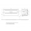 Cezares Тумба с раковиной Eco Cer-N 120 L bianco lucido CZR-8095-120-L ручки чёрные