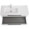 Cezares Тумба с раковиной Eco Cer-N 120 L bianco lucido CZR-8095-120-L ручки чёрные