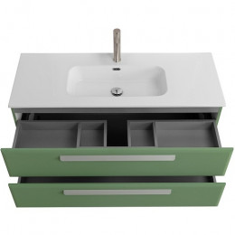 Cezares Тумба с раковиной Eco Cer-N 120 фисташковый софт CZR-8095-120 ручки сатин