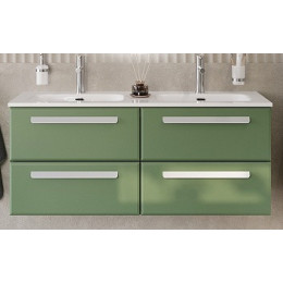 Cezares Тумба с раковиной Eco Cer-N 120 с 4 ящиками фисташковый софт CZR-8073-120-2 ручки сатин
