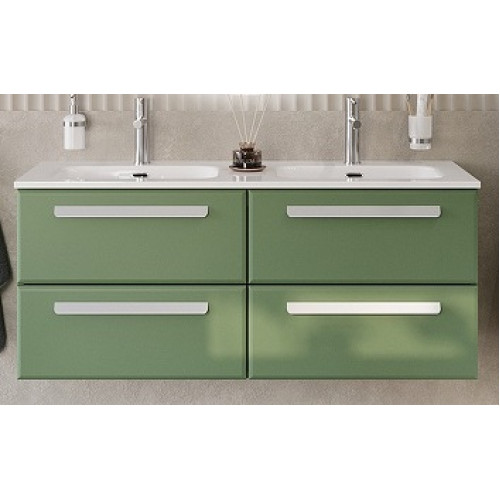 Cezares Тумба с раковиной Eco Cer-N 120 с 4 ящиками фисташковый софт CZR-8073-120-2 ручки сатин