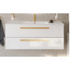 Cezares Тумба с раковиной Eco Cer-N 120 bianco lucido CZR-8095-120 ручки сатиновое золото