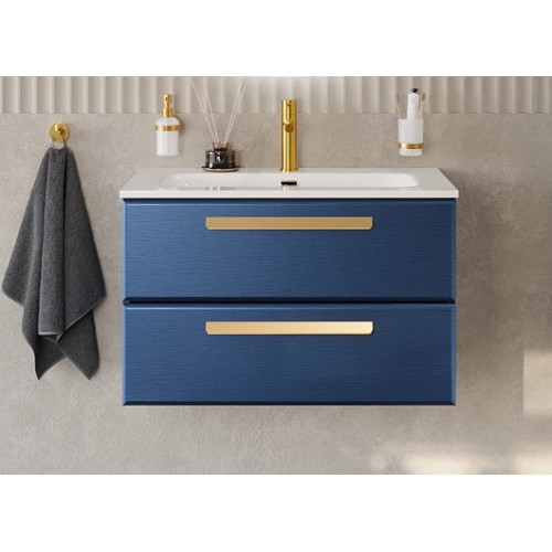 Cezares Тумба с раковиной Eco Cer-N 80 sapfiro CZR-8073-80 ручки сатиновое золото