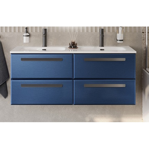 Cezares Тумба с раковиной Eco Cer-N 120 с 4 ящиками sapfiro CZR-8095-120-2 ручки матовые чёрные