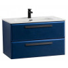 Cezares Тумба с раковиной Eco Cer-N 80 sapfiro CZR-8095-80 ручки матовые чёрные
