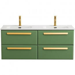 Cezares Тумба с раковиной Eco Cer-N 120 с 4 ящиками фисташковый софт CZR-8095-120-2 ручки сатиновое золото