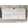 Cezares Тумба с раковиной Eco Cer-N 120 с 4 ящиками bianco lucido CZR-8095-120-2 ручки сатин