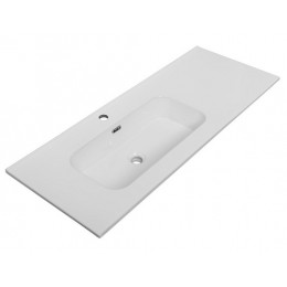 Cezares Тумба с раковиной Eco Cer-N 120-1 L bianco lucido CZR-8095-120-L ручки сатиновое золото