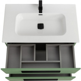 Cezares Тумба с раковиной Eco Cer-N 80 фисташковый софт CZR-8095-80 ручки матовые чёрные