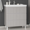 Brevita Тумба с раковиной Victory 80 серый шелк