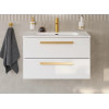 Cezares Тумба с раковиной Eco Cer-N 80 bianco opaco CZR-8095-80 ручки сатиновое золото