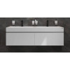 Velvex Тумба с раковиной Pulsus 140 белый глянец