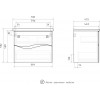 Volna Тумба с раковиной Volna 70.2Y подвесная белая
