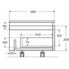 Cezares Тумба Slider 80 дымчатый орех